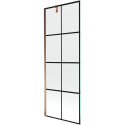 Mexen Next  Paravan de cada  cu 1 aripa 70 x 150 cm,  negru , rose auriu - 895-070-000-00-77-60 Paravan Cada 467680 Mexen