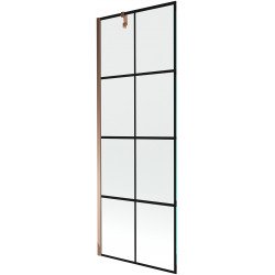 Mexen Next  Paravan de cada  cu 1 aripa 70 x 150 cm,  negru , rose auriu - 895-070-000-00-77-60 Paravan Cada 467680 Mexen