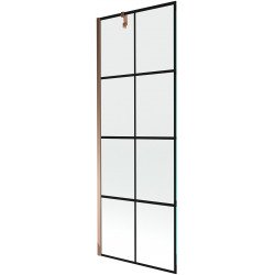 Mexen Next  Paravan de cada  cu 1 aripa 70 x 150 cm,  negru , rose auriu - 895-070-000-00-77-60 Paravan Cada 467680 Mexen