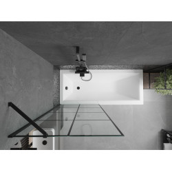 Mexen Next  Paravan de cada  cu 1 aripa 80 x 150 cm,  negru ,  negru - 895-080-000-00-77-70