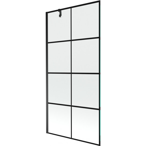 Mexen Next  Paravan de cada  cu 1 aripa 90 x 150 cm,  negru ,  negru - 895-090-000-00-77-70