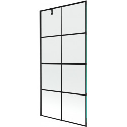 Mexen Next  Paravan de cada  cu 1 aripa 90 x 150 cm,  negru ,  negru - 895-090-000-00-77-70 Paravan Cada 467680 Mexen