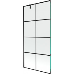 Mexen Next  Paravan de cada  cu 1 aripa 90 x 150 cm,  negru ,  negru - 895-090-000-00-77-70 Paravan Cada 467680 Mexen