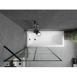 Mexen Next  Paravan de cada  cu 1 aripa 90 x 150 cm,  negru ,  negru - 895-090-000-00-77-70