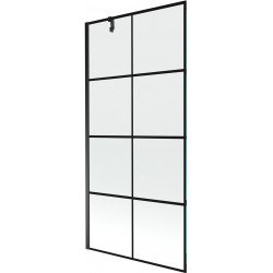 Mexen Next  Paravan de cada  cu 1 aripa 90 x 150 cm,  negru ,  negru - 895-090-000-00-77-70 Paravan Cada 467680 Mexen