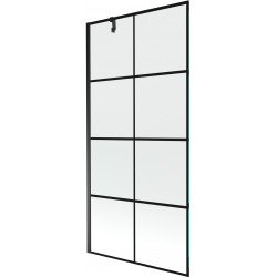 Mexen Next  Paravan de cada  cu 1 aripa 90 x 150 cm,  negru ,  negru - 895-090-000-00-77-70 Paravan Cada 467680 Mexen