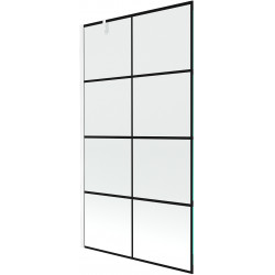 Mexen Next  Paravan de cada  cu 1 aripa 100 x 150 cm,  negru ,  alb - 895-100-000-00-77-20 Paravan Cada 467680 Mexen