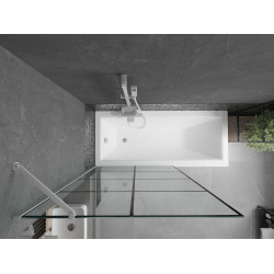 Mexen Next  Paravan de cada  cu 1 aripa 100 x 150 cm,  negru ,  alb - 895-100-000-00-77-20