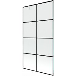 Mexen Next  Paravan de cada  cu 1 aripa 100 x 150 cm,  negru ,  alb - 895-100-000-00-77-20 Paravan Cada 467680 Mexen