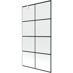 Mexen Next  Paravan de cada  cu 1 aripa 100 x 150 cm,  negru ,  alb - 895-100-000-00-77-20