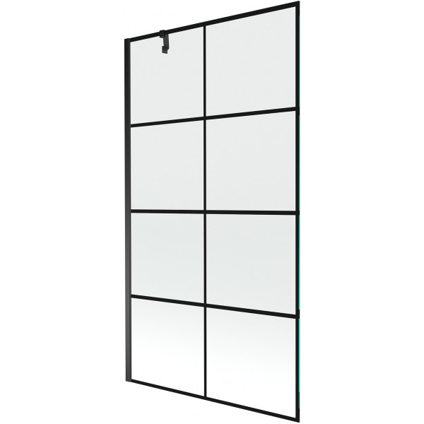 Mexen Next  Paravan de cada  cu 1 aripa 100 x 150 cm,  negru ,  negru - 895-100-000-00-77-70