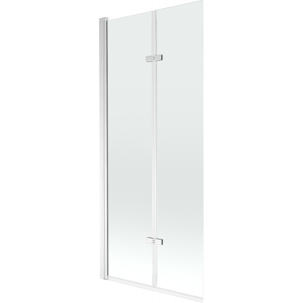 Mexen Castor  Paravan de cada  cu 2 aripi 80 x 150 cm, transparent, chrom - 892-080-002-01-00