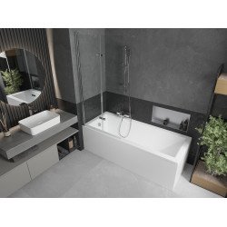 Mexen Castor  Paravan de cada  cu 2 aripi 80 x 150 cm, transparent, chrom - 892-080-002-01-00