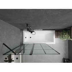 Mexen Flip  Paravan de cada  cu 1+1 aripi batanta  120 x 150 cm,  negru ,  negru - 894-120-101-70-77