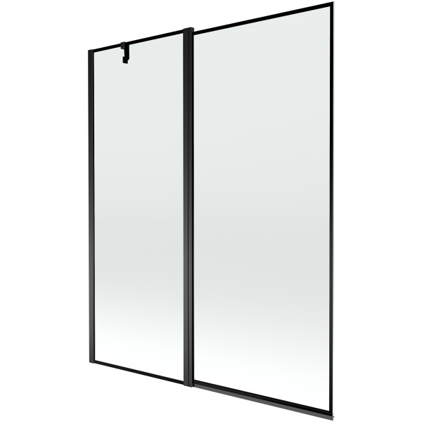 Mexen Flip  Paravan de cada  cu 1+1 aripi batanta  140 x 150 cm,  negru ,  negru - 894-140-101-70-70