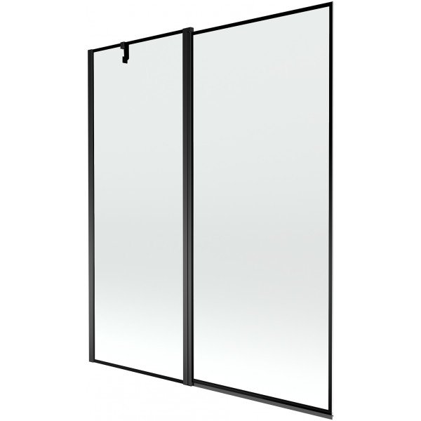 Mexen Flip  Paravan de cada  cu 1+1 aripi batanta  140 x 150 cm,  negru ,  negru - 894-140-101-70-70