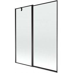 Mexen Flip  Paravan de cada  cu 1+1 aripi batanta  140 x 150 cm,  negru ,  negru - 894-140-101-70-70