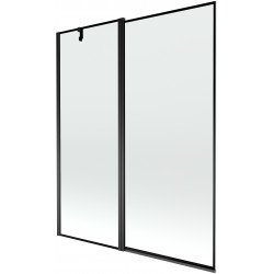 Mexen Flip  Paravan de cada  cu 1+1 aripi batanta  140 x 150 cm,  negru ,  negru - 894-140-101-70-70 Paravan Cada 467680 Mexen