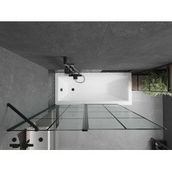 Mexen Flip  Paravan de cada  cu 1+1 aripi batanta  140 x 150 cm,  negru ,  negru - 894-140-101-70-77