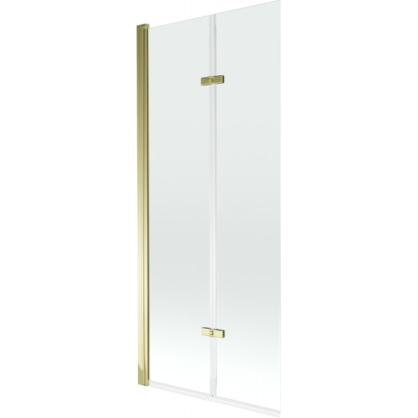 Mexen Castor  Paravan de cada  cu 2 aripi 80 x 150 cm, transparent, auriu - 892-080-002-50-00