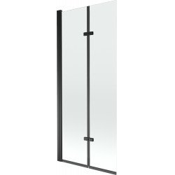 Mexen Castor  Paravan de cada  cu 2 aripi 80 x 150 cm, transparent,  negru - 892-080-002-70-00 Paravan Cada 467680 Mexen
