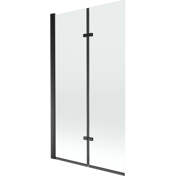 Mexen Castor  Paravan de cada  cu 2 aripi 100 x 150 cm, transparent,  negru - 892-100-002-70-00