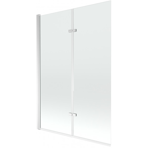 Mexen Castor  Paravan de cada  cu 2 aripi 120 x 150 cm, transparent, chrom - 892-120-002-01-00