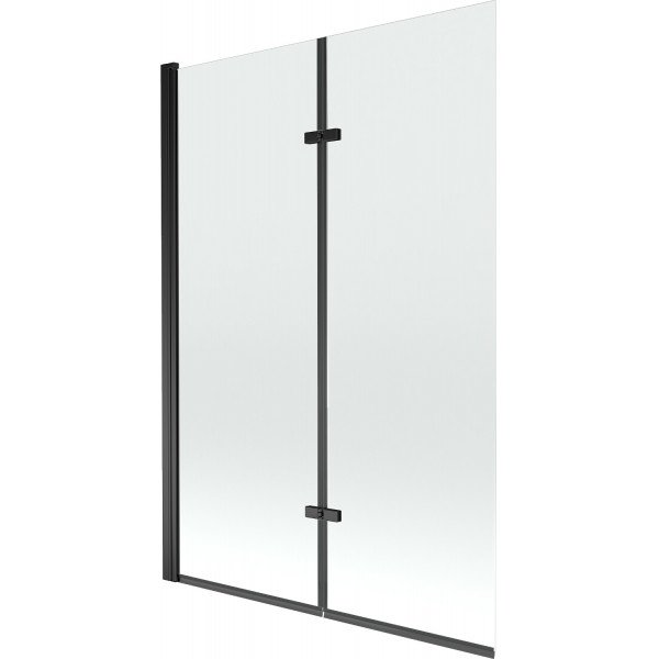 Mexen Castor  Paravan de cada  cu 2 aripi 120 x 150 cm, transparent,  negru - 892-120-002-70-00