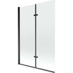 Mexen Castor  Paravan de cada  cu 2 aripi 120 x 150 cm, transparent,  negru - 892-120-002-70-00 Paravan Cada 467680 Mexen