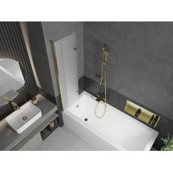 Mexen Castor  Paravan de cada  cu 2 aripi 80 x 150 cm,  satin , auriu - 892-080-002-50-30