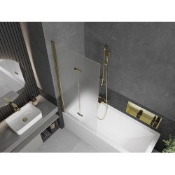 Mexen Castor  Paravan de cada  cu 2 aripi 80 x 150 cm,  satin , auriu - 892-080-002-50-30