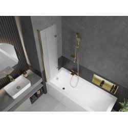 Mexen Castor  Paravan de cada  cu 2 aripi 80 x 150 cm,  satin , auriu - 892-080-002-50-30