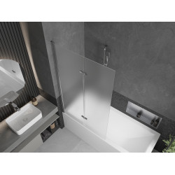 Mexen Castor  Paravan de cada  cu 2 aripi 100 x 150 cm,  satin , chrom - 892-100-002-01-30