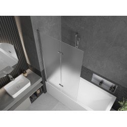 Mexen Castor  Paravan de cada  cu 2 aripi 100 x 150 cm,  satin , chrom - 892-100-002-01-30