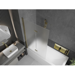 Mexen Castor  Paravan de cada  cu 2 aripi 100 x 150 cm,  satin , auriu - 892-100-002-50-30