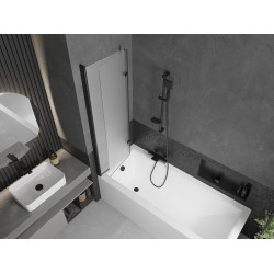 Mexen Castor  Paravan de cada  cu 2 aripi 100 x 150 cm,  satin ,  negru - 892-100-002-70-30