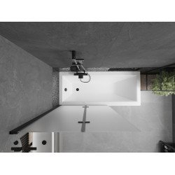 Mexen Castor  Paravan de cada  cu 2 aripi 100 x 150 cm,  satin ,  negru - 892-100-002-70-30