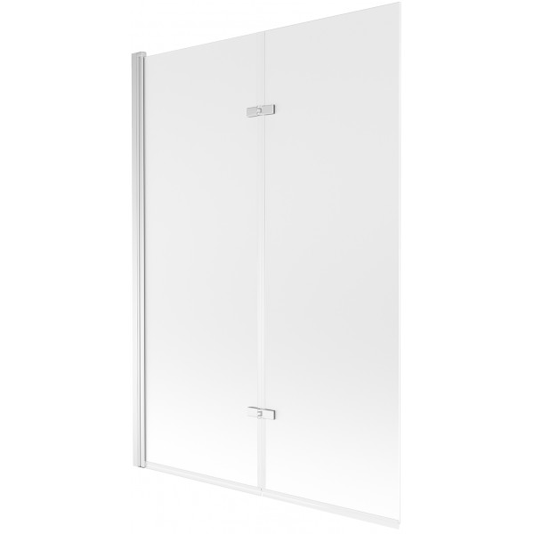 Mexen Castor  Paravan de cada  cu 2 aripi 120 x 150 cm,  satin , chrom - 892-120-002-01-30