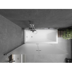 Mexen Castor  Paravan de cada  cu 2 aripi 120 x 150 cm,  satin , chrom - 892-120-002-01-30