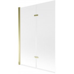 Mexen Castor  Paravan de cada  cu 2 aripi 120 x 150 cm,  satin , auriu - 892-120-002-50-30 Paravan Cada 467680 Mexen