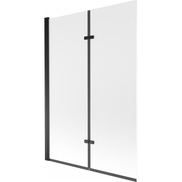 Mexen Castor  Paravan de cada  cu 2 aripi 120 x 150 cm,  satin ,  negru - 892-120-002-70-30