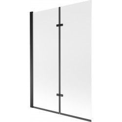 Mexen Castor  Paravan de cada  cu 2 aripi 120 x 150 cm,  satin ,  negru - 892-120-002-70-30 Paravan Cada 467680 Mexen