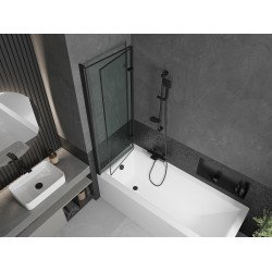 Mexen Castor  Paravan de cada  cu 2 aripi 120 x 150 cm,  negru ,  negru - 892-120-002-70-70