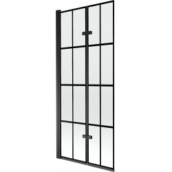 Mexen Castor  Paravan de cada  cu 2 aripi 80 x 150 cm,  negru ,  negru - 892-080-002-70-77 Paravan Cada 467680 Mexen