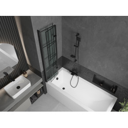 Mexen Castor  Paravan de cada  cu 2 aripi 80 x 150 cm,  negru ,  negru - 892-080-002-70-77