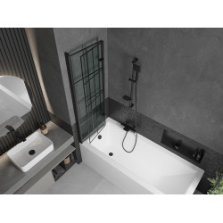 Mexen Castor  Paravan de cada  cu 2 aripi 100 x 150 cm,  negru ,  negru - 892-100-002-70-77