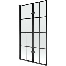 Mexen Castor  Paravan de cada  cu 2 aripi 100 x 150 cm,  negru ,  negru - 892-100-002-70-77 Paravan Cada 467680 Mexen