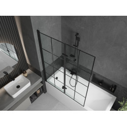 Mexen Castor  Paravan de cada  cu 2 aripi 120 x 150 cm,  negru ,  negru - 892-120-002-70-77