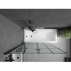 Mexen Castor  Paravan de cada  cu 2 aripi 120 x 150 cm,  negru ,  negru - 892-120-002-70-77