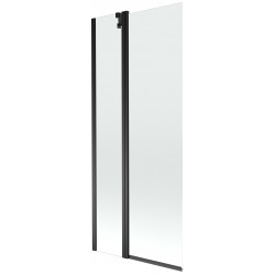 Mexen Flip  Paravan de cada  cu 1+1 aripi batanta  80 x 150 cm, transparent,  negru - 894-080-101-70-00 Paravan Cada 467680 Mexen